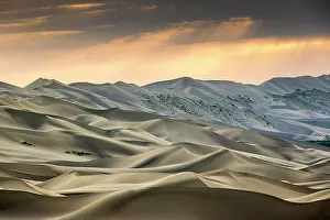 Gobi Desert Prints: Khongoryn Els sand dunes at sunset, Gobi Desert, Mongolia