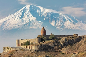 Caucasus Prints: Khor Virap monastery and Mount Ararat, Lusarat, Ararat Province, Armenia