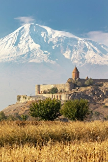 Caucasus Prints: Khor Virap monastery and Mount Ararat, Lusarat, Ararat Province, Armenia
