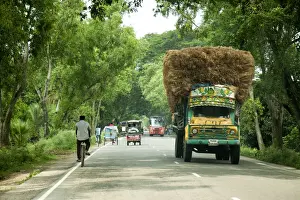 Goods Prints: Khulna, Bangladesh. Loaded trucks bring crops from the countryside to the centre of