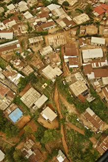 Rwanda Gallery: Kigali, Rwanda. An aerial view of the city slums