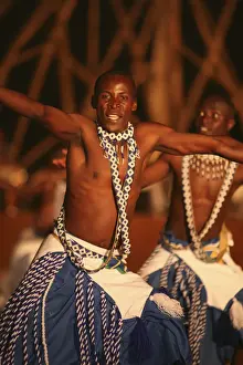 Kigali Prints: Kigali, Rwanda. A Intore dancer entertains at FESPAD Pan African dance festival