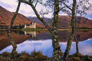 Kilchurne Castle Reflecting in Loch Awe, Argyll & Bute, Scotland