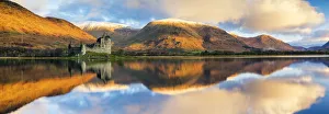 Kilchurne Castle Reflecting in Loch Awe, Argyll & Bute, Scotland