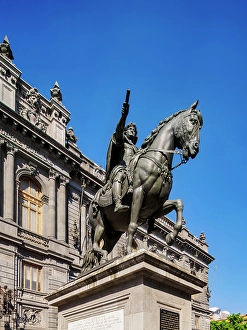 Figure Prints: King Charles IV Statue in front of the National Art Museum MUNAL, Mexico City, Mexico