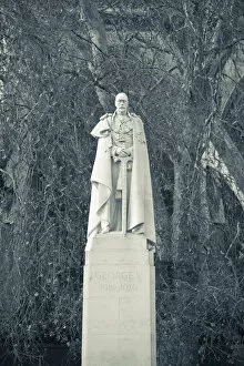 King George 5th Statue, Abingdon Street, London, England