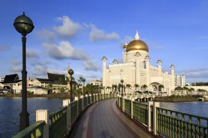 Images Dated 21st October 2016: Kingdom of Brunei, Bandar Seri Begawan, Omar Ali Saifuddien Mosque