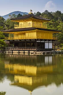 Images Dated 18th June 2014: Kinkaku-ji or Temple of the Golden Pavilion, Kyoto, Japan