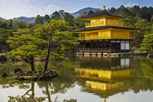 Images Dated 18th June 2014: Kinkaku-ji or Temple of the Golden Pavilion, Kyoto, Japan