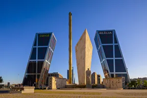 Kio Towers at the Plaza De Castilla, Madrid, Spain