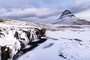 Images Dated 25th March 2020: Kirkjufell Waterfall, Snaefellsnes National Park, Snaefellsnes Peninsula, Iceland, Europe