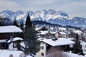 Ski Resorts Prints: Kitzbuhel and the Wilder Kaiser mountain range, Tirol, Austria