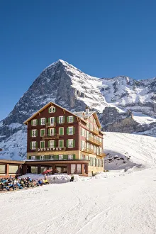 Ski Resorts Prints: Kleine Scheidegg, Berner Oberland, canton of Bern, Switzerland
