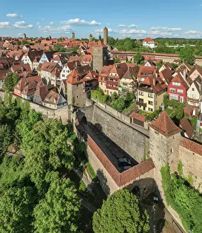 Mittelfranken Prints: Kobolzeller Gate, Old Town of Rothenburg ob der Tauber