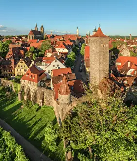 Mittelfranken Prints: Kobolzeller Tor Gate, Old Town of Rothenburg ob der Tauber
