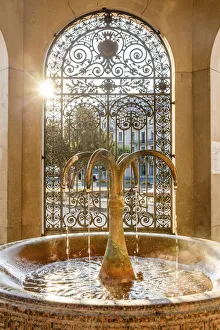Fountain Prints: Kochbrunnen at Kochbrunnenplatz, Wiesbaden, Hesse, Germany