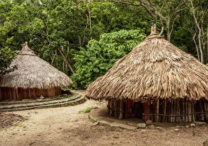 Images Dated 7th December 2018: Kogi Huts, Pueblito Chairama, Tayrona National Natural Park, Magdalena Department