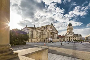 Concert Hall Prints: Konzerthaus and Franzaosischer Dom, Gendarmenmarkt, Berlin, Germany