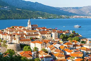 Croatia Prints: Korcula Old Town. Korcula, Dalmatia, Croatia