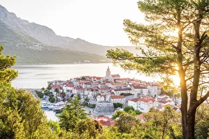 Croatia Prints: Korcula Old Town. Korcula, Dalmatia, Croatia