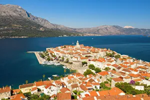 Croatia Prints: Korcula Old Town. Korcula, Dalmatia, Croatia