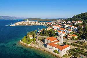Croatia Prints: Korcula Old Town. Korcula, Dalmatia, Croatia