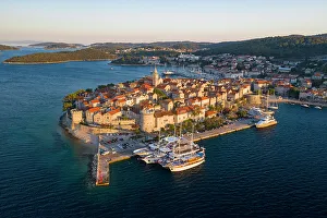 Croatia Prints: Korcula Old Town. Korcula, Dalmatia, Croatia