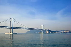 Images Dated 24th June 2011: Korea, Gyeongsangnam-do, Busan, Gwangan - Gwangalli beach, Gwangan Bridge also know