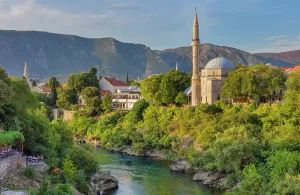 View From Above Prints: Koski Mehmed Pasha Mosque, 1619, Mostar, Bosnia