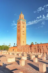 Medina District Prints: Koutoubia mosque before sunset, Marrakech, Morocco