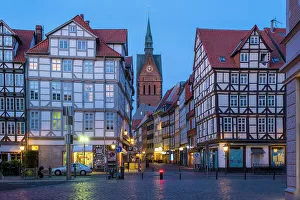 Hannover Prints: Kramer Strasse & Marktkirche Hannover, Hannover, Lower Saxony, Germany