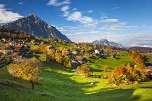 Krattigen and Lake Thun, Berner Oberland, Switzerland