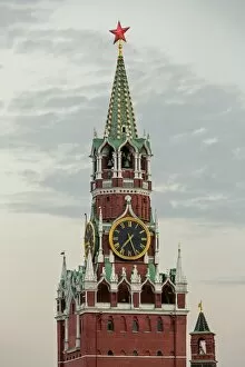 Images Dated 22nd September 2014: The Kremlin clocktower in Red Square, Moscow, Russia