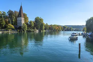 Solothurn Prints: Krummturm with river Aare, Solothurn, Switzerland