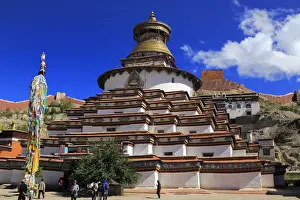 15th Century Prints: Kumbum Stupa (1439), Palcho Monastery (Pelkor Chode, Shekar Gyantse), Gyantse County