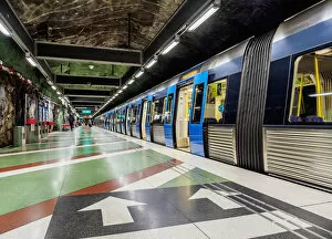 Images Dated 1st February 2022: Kungstradgarden metro station, Stockholm, Stockholm County, Sweden