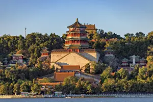 Qing Dynasty Prints: Kunming Lake and Summer Palace (UNESCO World Heritage Site), Beijing, China