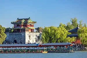Qing Dynasty Prints: Kunming Lake and Summer Palace (UNESCO World Heritage Site), Beijing, China