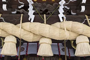 Detail of Kushida Shrine, Fukuoka, Kyushu, Japan