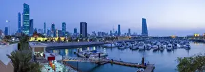 Wealth Prints: Kuwait, Kuwait City, the city skyline viewed from Souk Shark Mall and Kuwait harbour