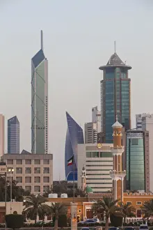 Kuwait, Kuwait City, City view from Souk Shark Shopping Center and Marina