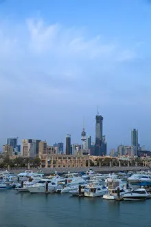Kuwait, Kuwait City, City view from Souk Shark Shopping Center and Marina