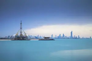 Corniche Prints: Kuwait, Kuwait City, Salmiya, Marina Waves Leisure complex - a three-storey leisure