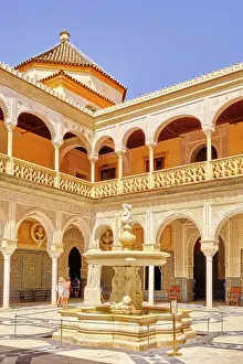 Historic Center Prints: La Casa de Pilatos (Pilate's House) is an Andalusian palace which the residence of the Dukes of Medinaceli