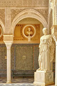 Andalusia Prints: La Casa de Pilatos (Pilate's House) is an Andalusian palace which the residence of the Dukes of Medinaceli