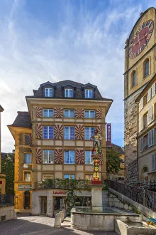 La Croix-du-Marche place at Neuchatel, Switzerland