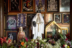 La Santa Muerte Altar, Lake Patzcuaro, Michoacaan, Mexico