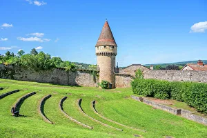 Burgundy Prints: La Tour Fabry, Cluny abbey, Cluny
