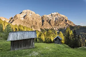 Alpenglow Prints: La Valle / Wengen, Alta Badia, Bolzano province, South Tyrol, Italy