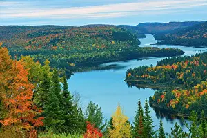 Lawrence Forest Region Prints: Lac Wapizagonke in the Laurentian Mountains from the viewpoint of Le Passage'